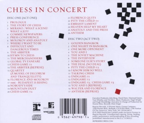 CD CHESS IN CONCERT - Live at the Royal Albert Hall 2008