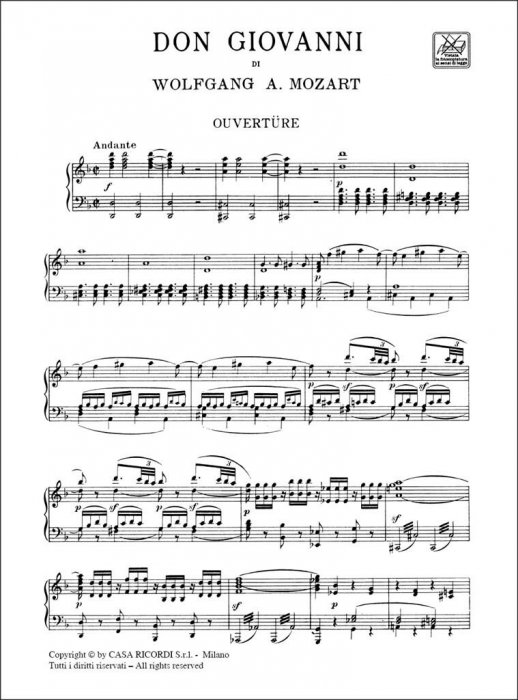 Don Giovanni Ricordi vocal score 楽譜 Sheet Music DON GIOVANNI - Vocal Score -->